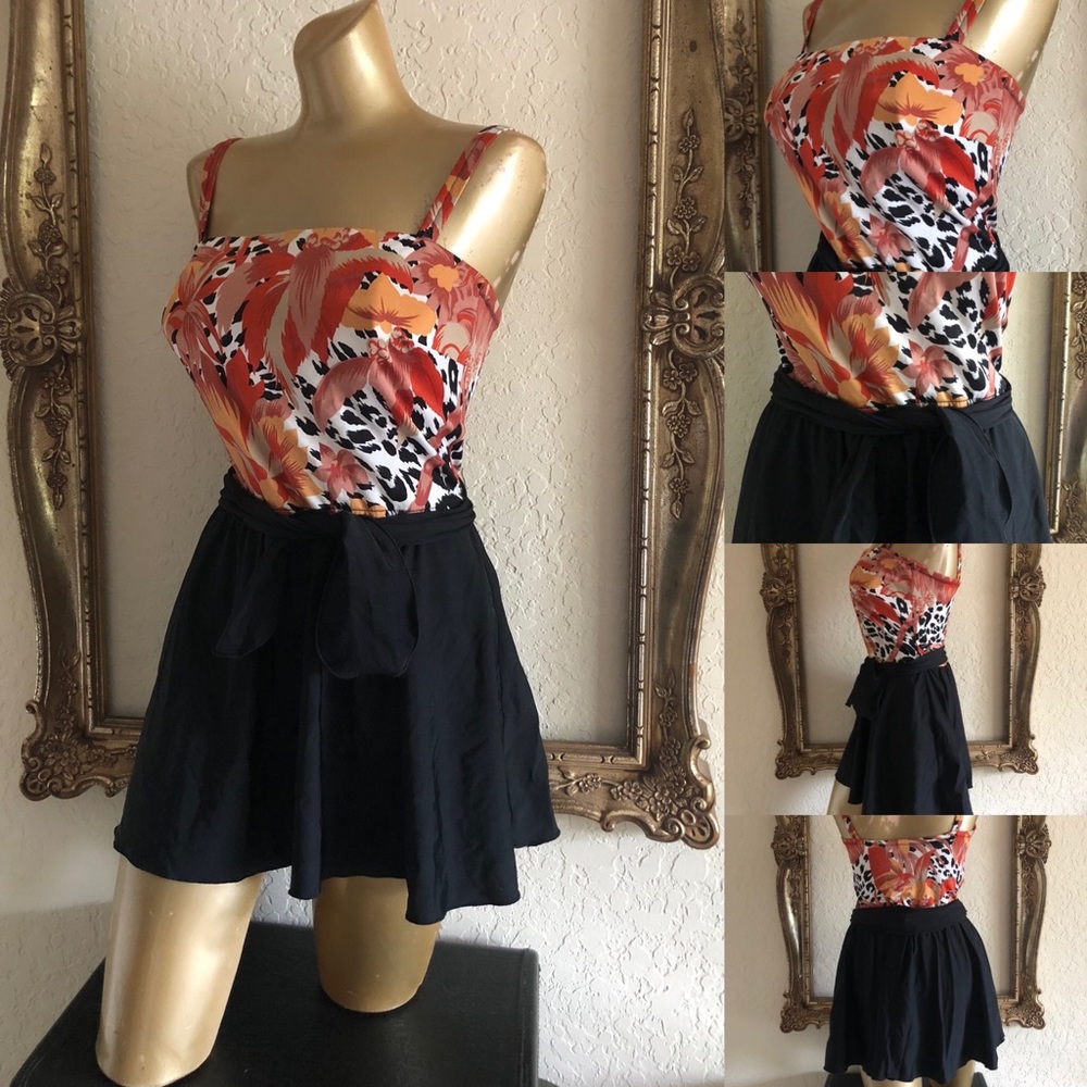 Vintage 90’s cheetah swim skirt